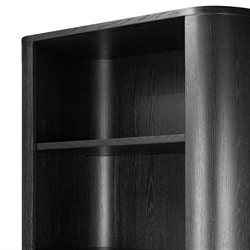 Mars Modern Classic Black Oak Wood Bookcase|