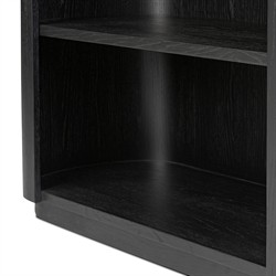 Mars Modern Classic Black Oak Wood Bookcase|