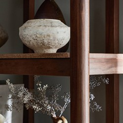 Rissa Modern Classic Brown Acacia Wood Bookcase|