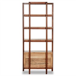 Rissa Modern Classic Brown Acacia Wood Bookcase|