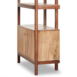 Rissa Modern Classic Brown Acacia Wood Bookcase|