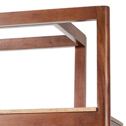 Rissa Modern Classic Brown Acacia Wood Bookcase|