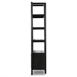 Rissa Modern Classic Black Acacia Wood Bookcase|