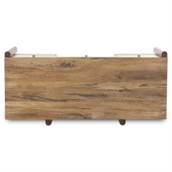 Rissa Modern Classic Brown Acacia Wood Desk|