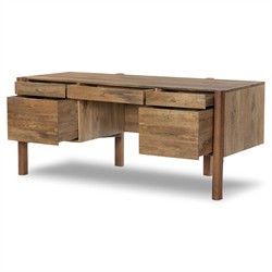 Rissa Modern Classic Brown Acacia Wood Desk|