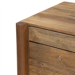 Rissa Modern Classic Brown Acacia Wood Desk|