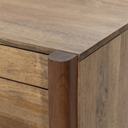 Rissa Modern Classic Brown Acacia Wood Desk|
