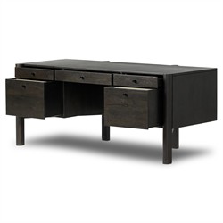 Rissa Modern Classic Black Acacia Wood Desk|