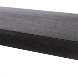 Rissa Modern Classic Black Acacia Wood Wide Bookcase|