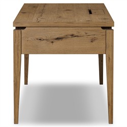 Lalaine Modern Classic Brown Oak Wood Desk|