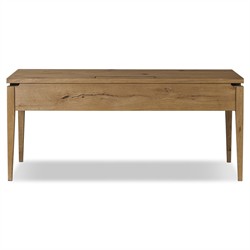 Lalaine Modern Classic Brown Oak Wood Desk|