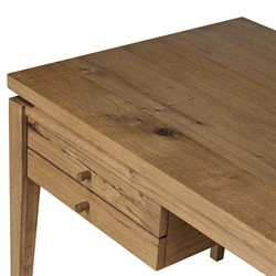 Lalaine Modern Classic Brown Oak Wood Desk|