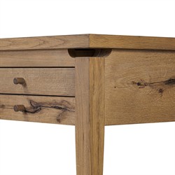 Lalaine Modern Classic Brown Oak Wood Desk|