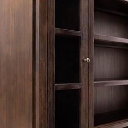 Radford Updated Traditional Dark Brown Acacia Wood Cabinet|