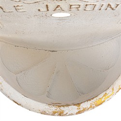 Noemi French Country Distressed White Iron Wall Mounted Planter|