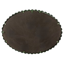 Eisley French Country Green Iron Beaded Frame Wall Mirror|