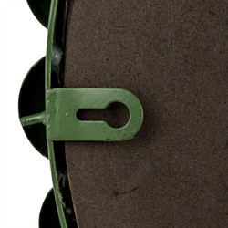 Eisley French Country Green Iron Beaded Frame Wall Mirror|