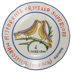 Coraline Coastal Multicolor Stoneware Hotel Restaurant Plate - Set of 12|