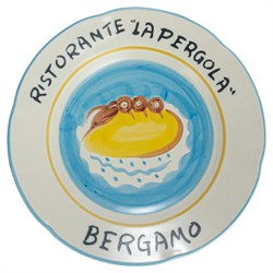 Coraline Coastal Multicolor Stoneware Hotel Restaurant Plate - Set of 12|