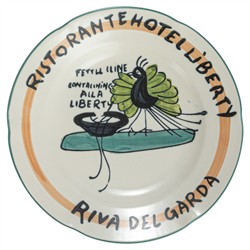 Coraline Coastal Multicolor Stoneware Hotel Restaurant Plate - Set of 12|