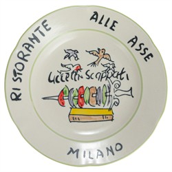 Coraline Coastal Multicolor Stoneware Hotel Restaurant Plate - Set of 12|