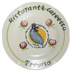 Coraline Coastal Multicolor Stoneware Hotel Restaurant Plate - Set of 12|