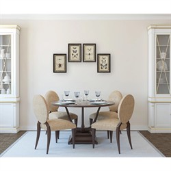 Seraphina Traditional Beige Insect Brown Frame Multipanel Illustration - 14x10|