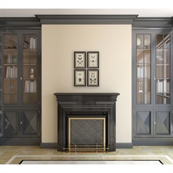 Seraphina Traditional Beige Insect Brown Frame Multipanel Illustration - 14x10|