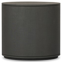 Beatrice Modern Classic Dark Green Painted Linen Oval Nightstand|