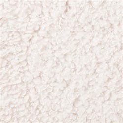 Waverly Modern Classic Off White Faux Shearling Round Ottoman|