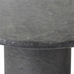 Sage Modern Classic Black Textured Concrete Outdoor Dining Table - 48"|