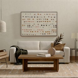 Samira Modern Classic Cream Performance Sofa - 86"|