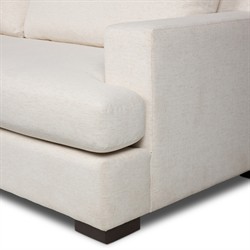 Hudson Modern Classic Heathered Ivory Crypton Corner Sectional - 130"|