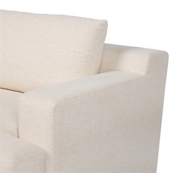 Hudson Modern Classic Heathered Ivory Crypton Sofa - 96"|
