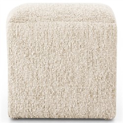 Juniper Modern Classic Cream Boucle Rectangular Ottoman|