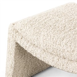 Juniper Modern Classic Cream Boucle Rectangular Ottoman|