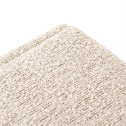 Juniper Modern Classic Cream Boucle Rectangular Ottoman|