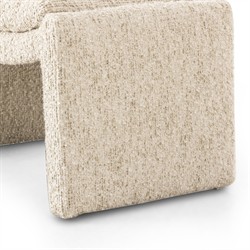 Juniper Modern Classic Cream Boucle Rectangular Ottoman|