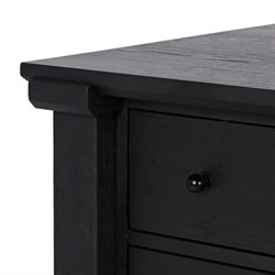 Gavin Rustic Black Oak Rectangular Kitchen Island - 118"W|