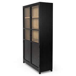Clarence Modern Classic Black Oak Display Case|