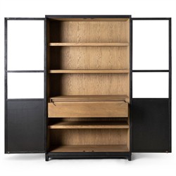 Clarence Modern Classic Black Oak Display Case|