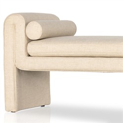 Brianne Modern Classic Cream Performance Bedroom Bench|