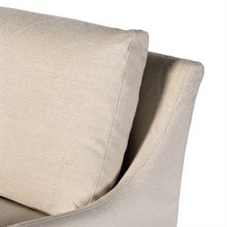 Levi Modern Classic Beige Linen Slipcovered Sofa - 94"|