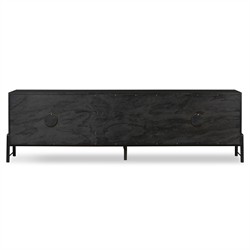Matthew Modern Classic Black Oak Media Console - 94"|