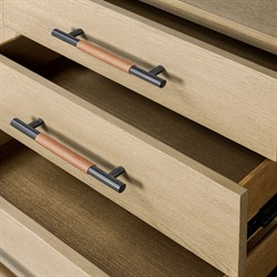 Matthew Modern Classic Brown Oak Media Console - 94"|