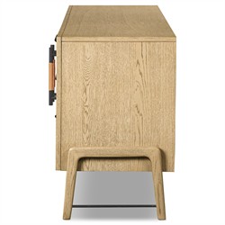 Matthew Modern Classic Brown Oak Media Console - 94"|