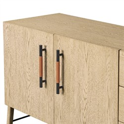 Matthew Modern Classic Brown Oak Media Console - 94"|