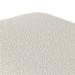 Leah Modern Classic Cream Performance Boucle Cocktail Ottoman|