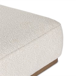 Leah Modern Classic Cream Performance Boucle Cocktail Ottoman|