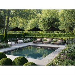 Granger Ambro Stripe Outdoor Chaise|